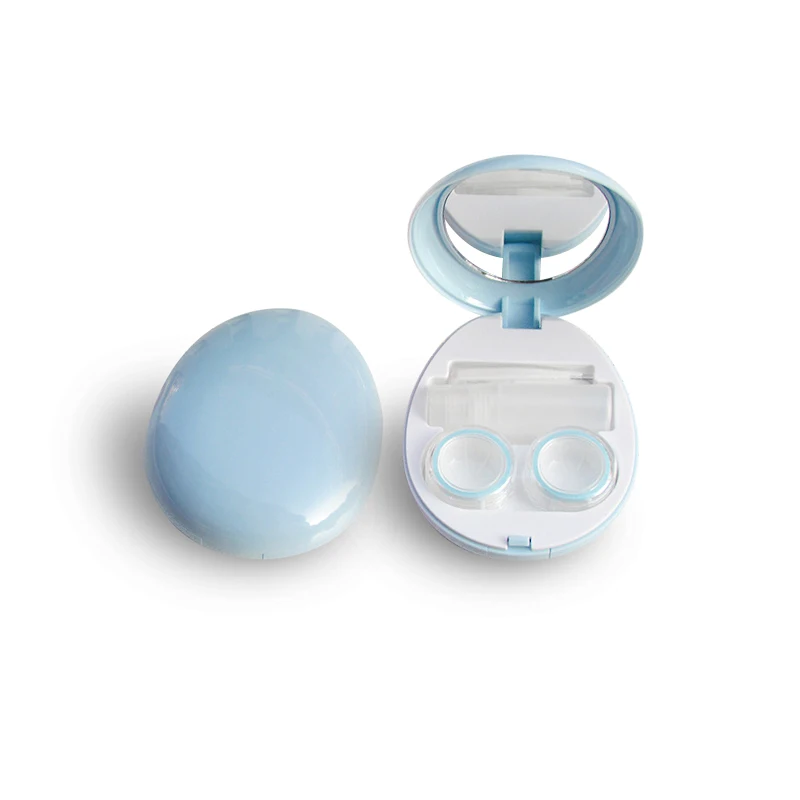 
egg contact lens cases eye lens solution boxes lens cleaner case wholesale 