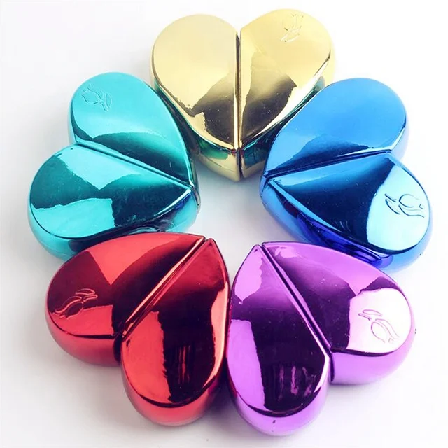 Hot sale empty cute red and gold color heart glass premium perfume bottles