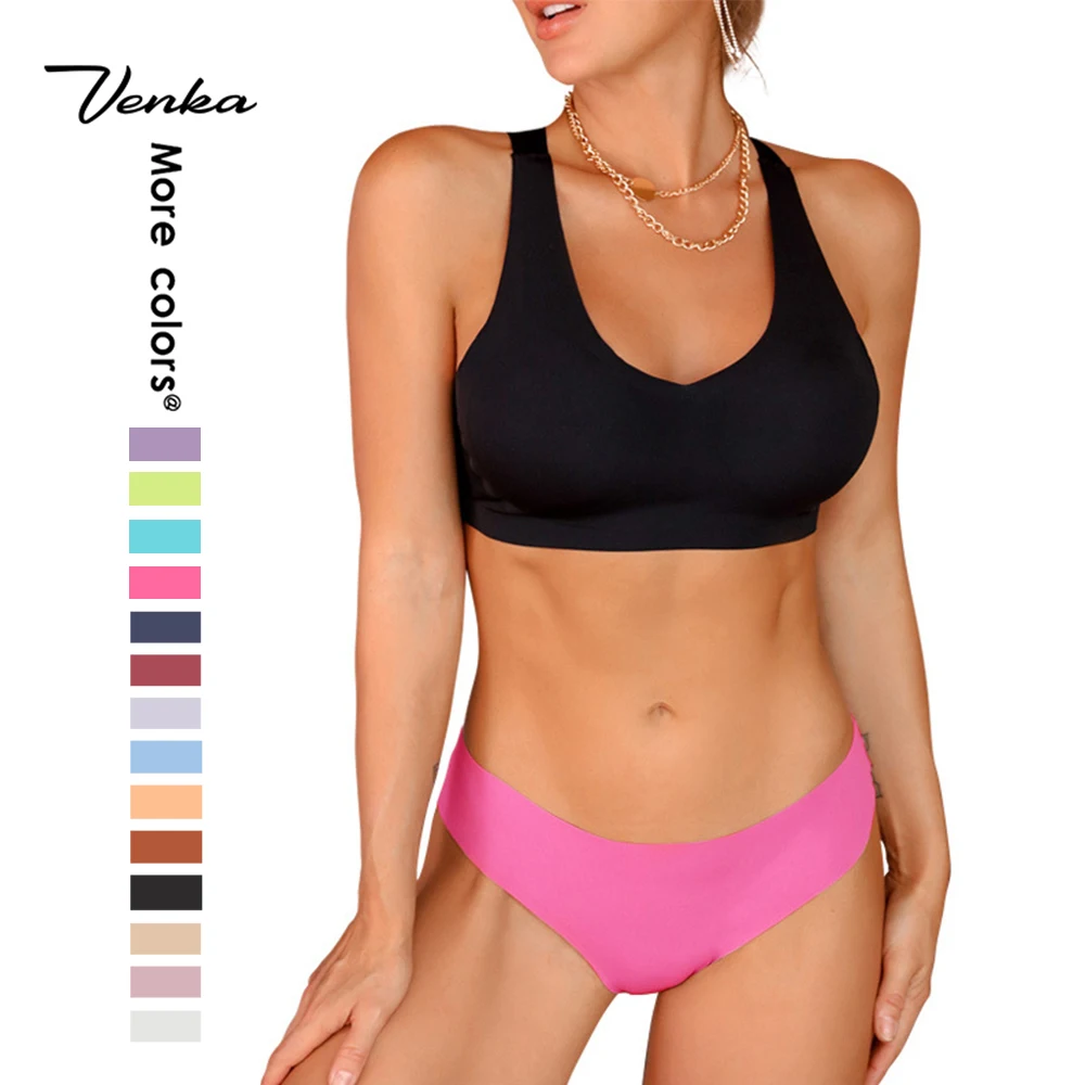 Лидер продаж, простые стринги с индивидуальным логотипом, дышащие женские трусики, Женское зимнее нижнее белье из ледяного шелка, g-стринги