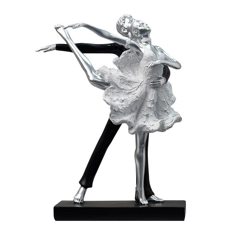Nordic Luxury Style Dance Girl Art Artifact Decoration Beauty Desktop Ballet Home Decoration Object For Two Creative Figurine