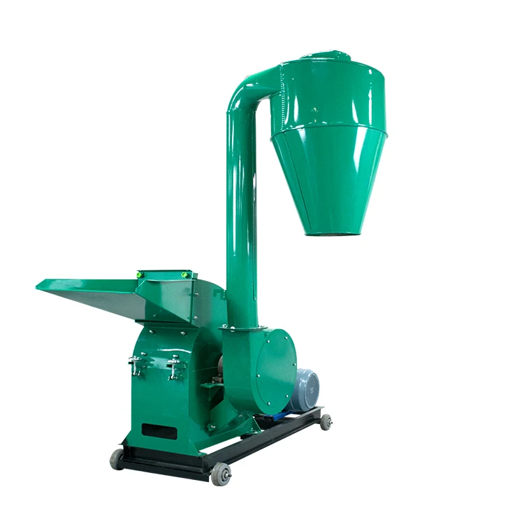 Biomass Crusher Corn Grain Rice Husk Rice Husk Hemp Straw Hammer Crusher With Dust Removal