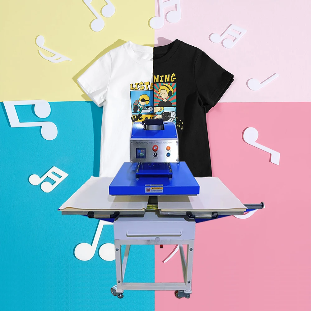 40x60 dual stations heat transfer designs for t shirt automatic heat press machines