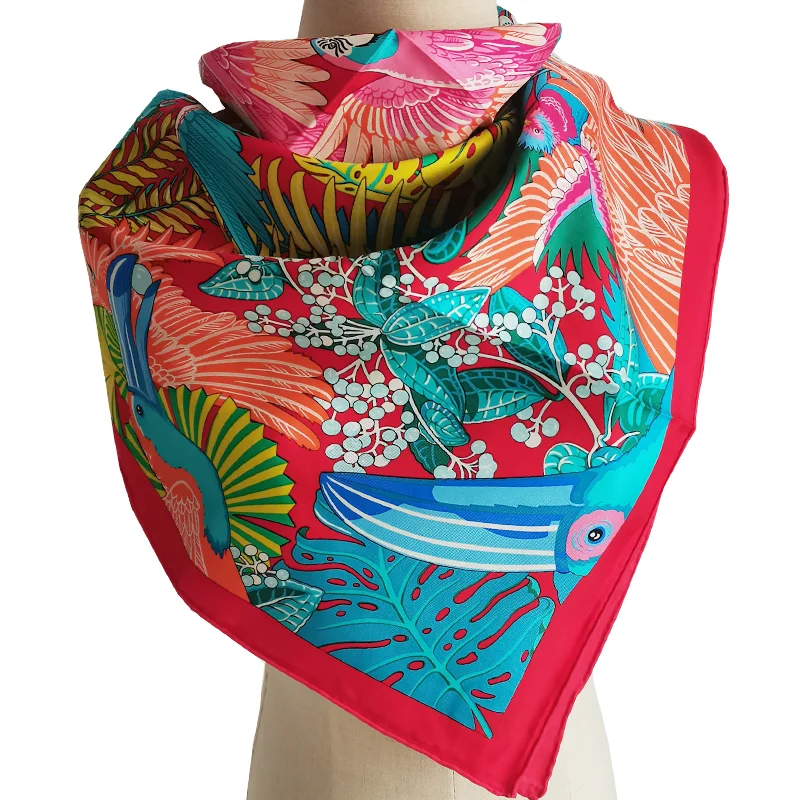 Luxury Woman Silk Scarves 100% Mulberry Silk Scarf