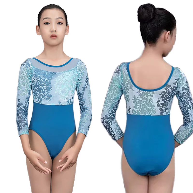 2024 Hot Selling Ballet Professional Factory Gymnastics Leotards Girls High Quality Rythmic Costume for Training Made Spandex