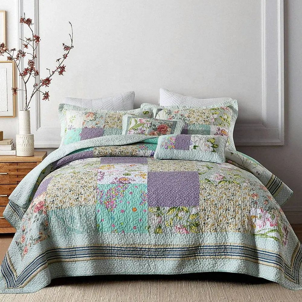 New special design bohemian style bedspread quilted prices cheap Double bed