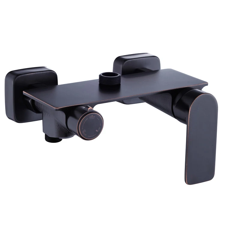 Black Shower Taps Brass Shower Sets Machine Polished Brass Shower Mixer For Bathroom