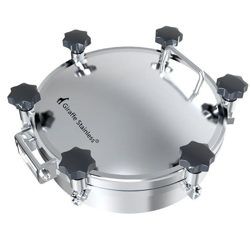 Sanitary Grade SS 304/316 3A certificated Round Pressure Manway 208 Series