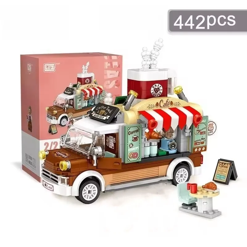 Loz French fries shop 7 year olds children construction plastic kits building games toy block