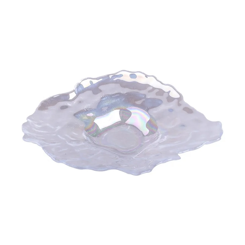 Маленькая чаша-колокольчик океанская устричная, стеклянная ионная сервировочная стеклянная пластина, поднос для салата, фруктов, овощей, печенья, свадьба