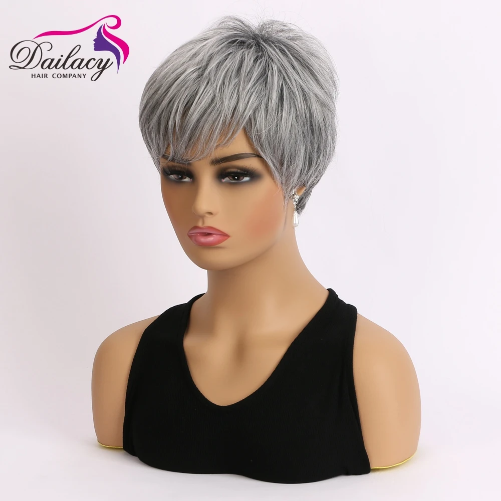 Futura fiber synthetic short bob rose net machine made heat resistant silver short straight wig