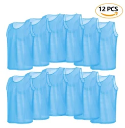 6/12 PCS Adults Soccer Pinnies Quick Drying Football Jerseys Vest Scrimmage Practice Sports Vest Breathable Team Training Bibs