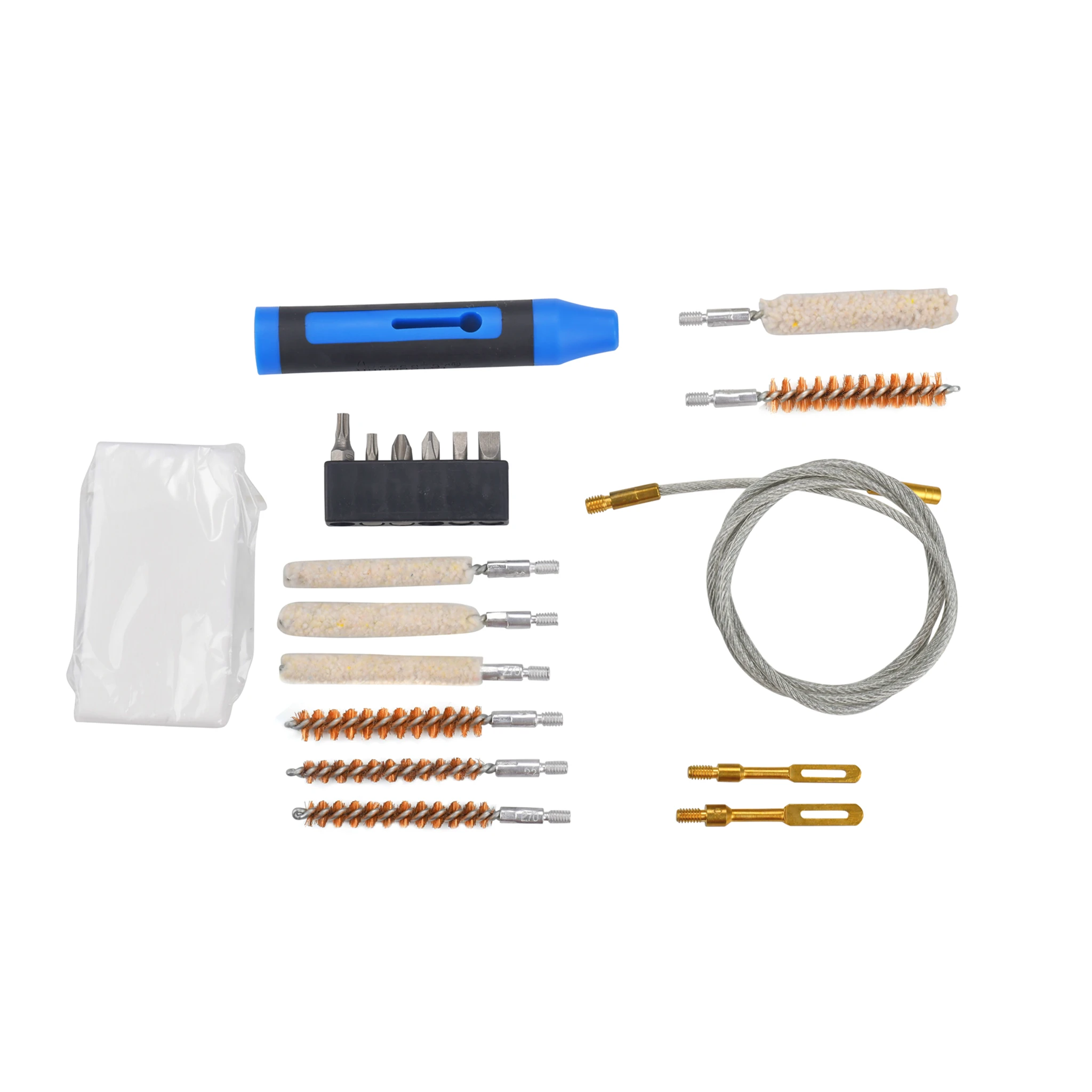 All Guns Cleaning kit with High-end Brass Brushes, Mops, Jags, Reinforced Rods Universal Gun Cleaning Kit