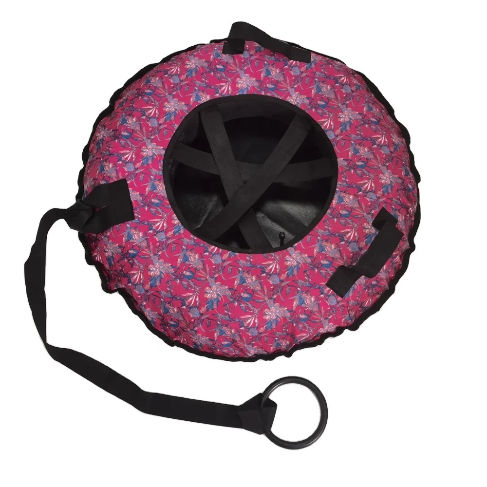 Heavy Duty Winter Sleds & Snow Tubes with Covers 40inch  Rubber Inflatable Sledding Tubes