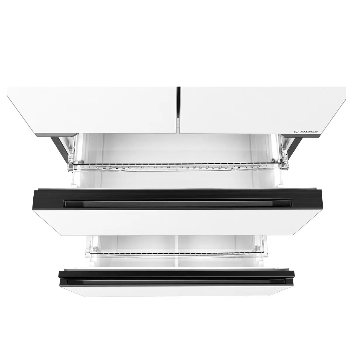 Large capacity double door white refrigerator for the home