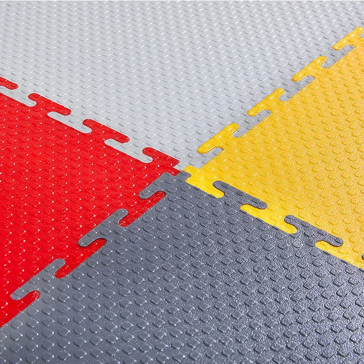 Visible connection heavy duty garage recycled pvc interlocking floor tiles