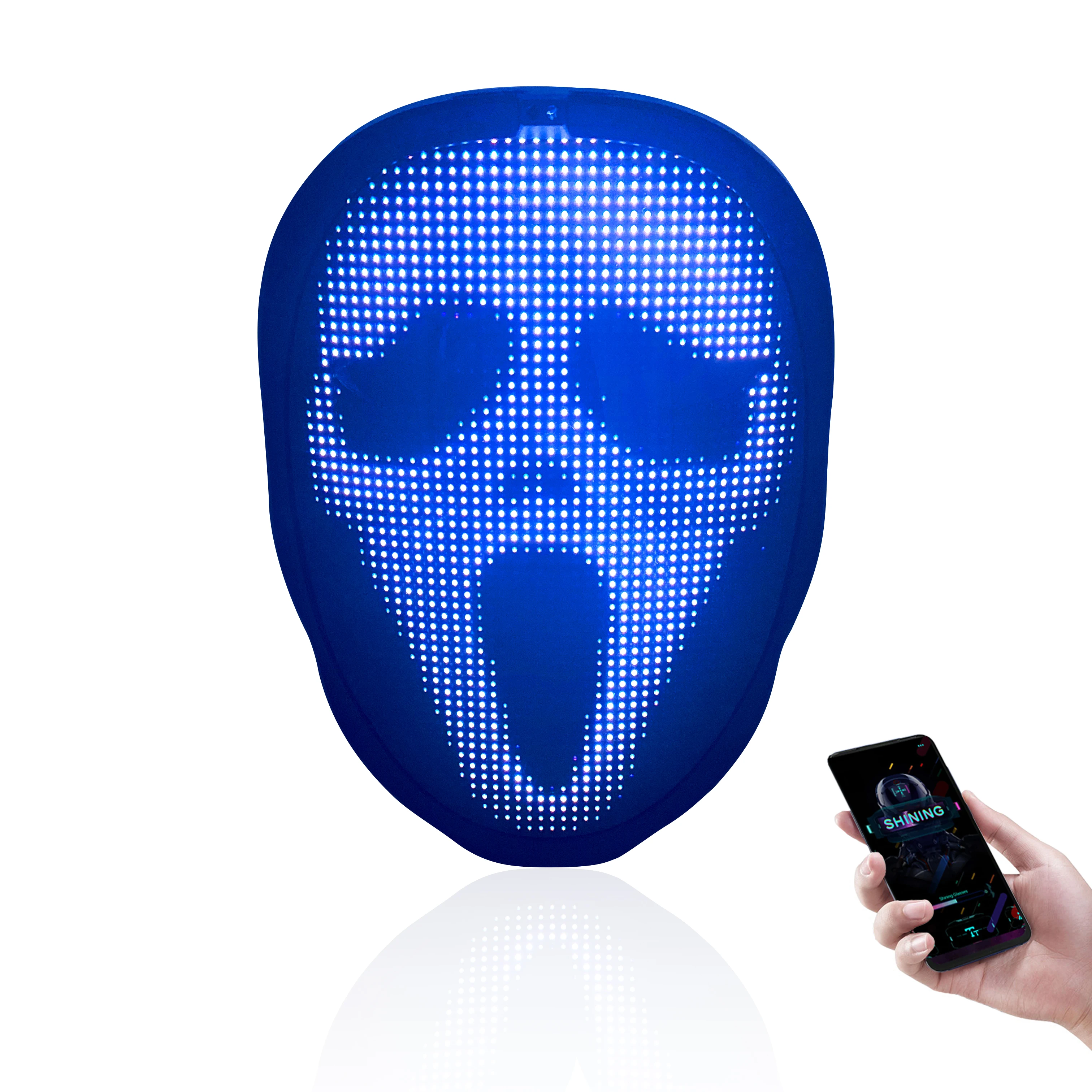 
New Masque LED Facemask Halloween Mascara Antifaz Disguise APP Message Programmable Halloween-mask Party Halloween Mask 