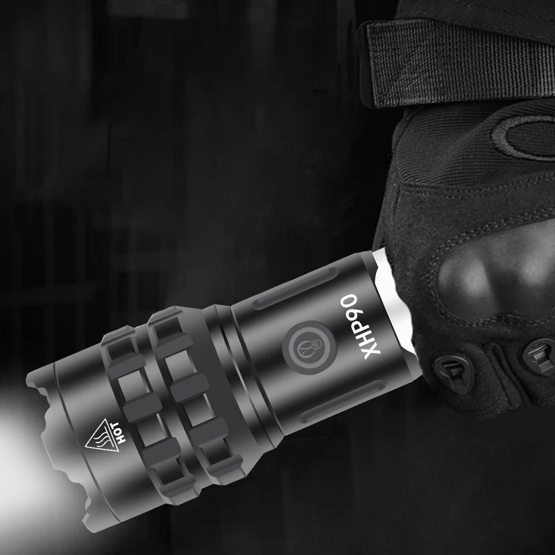 Новый дизайн 5 режимов работы XHP90 светодиодный Тип C USB Power Bank перезаряжаемые светодиодные фонари высокой мощности тактический фонарик