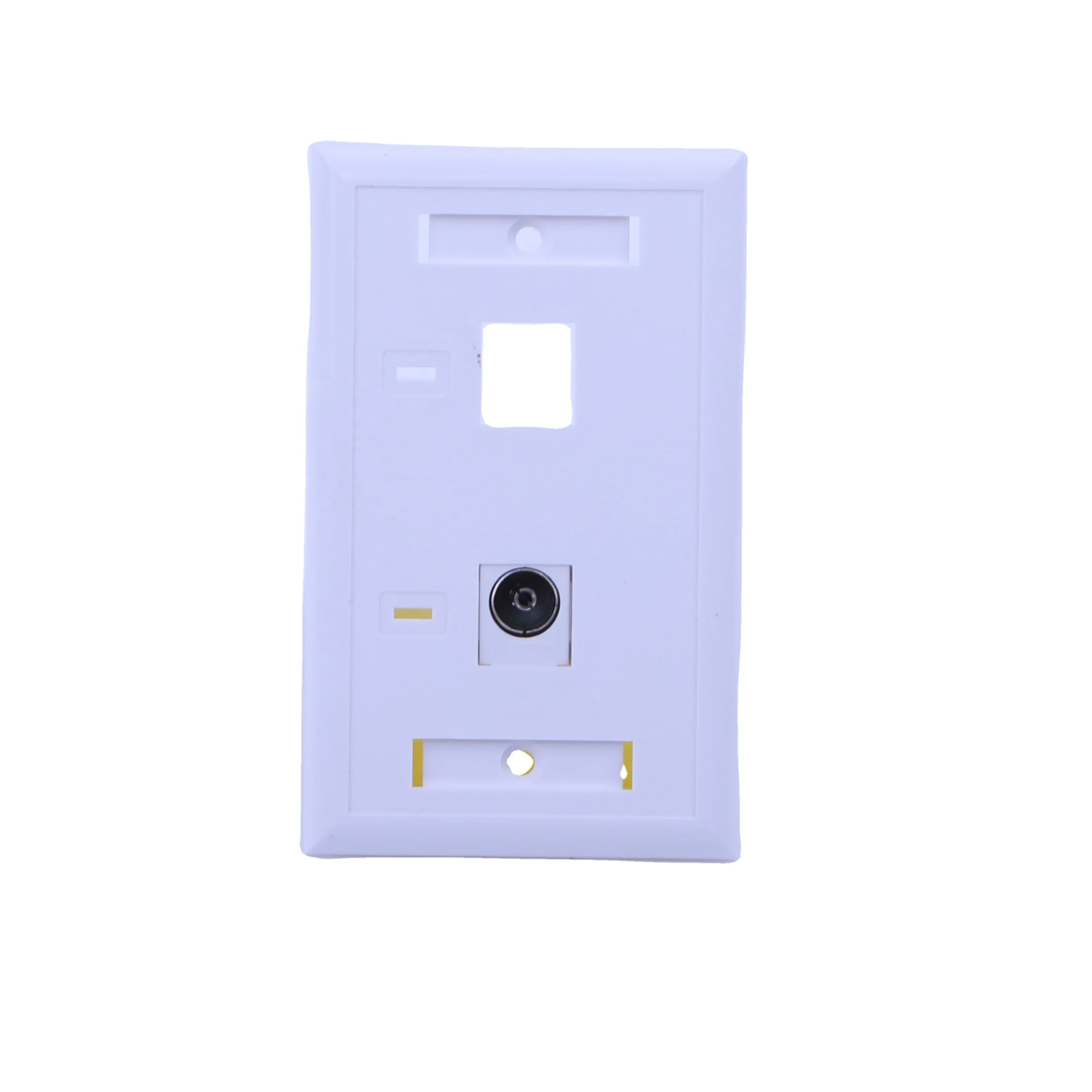 keystone cat6 faceplate rj45 rj11 cable switch wall plate Face plate 2 port faceplate keystone jack cat6 telecom parts