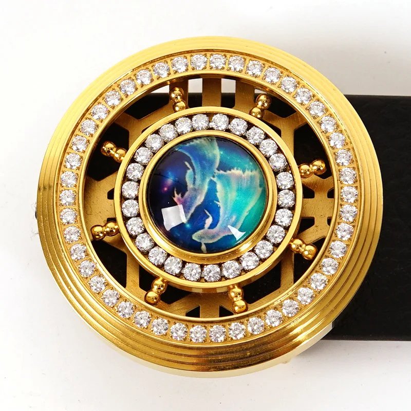 Модная пряжка для ремня на заказ с кристаллами Роскошные пряжки для ремня из чистой стали оптом