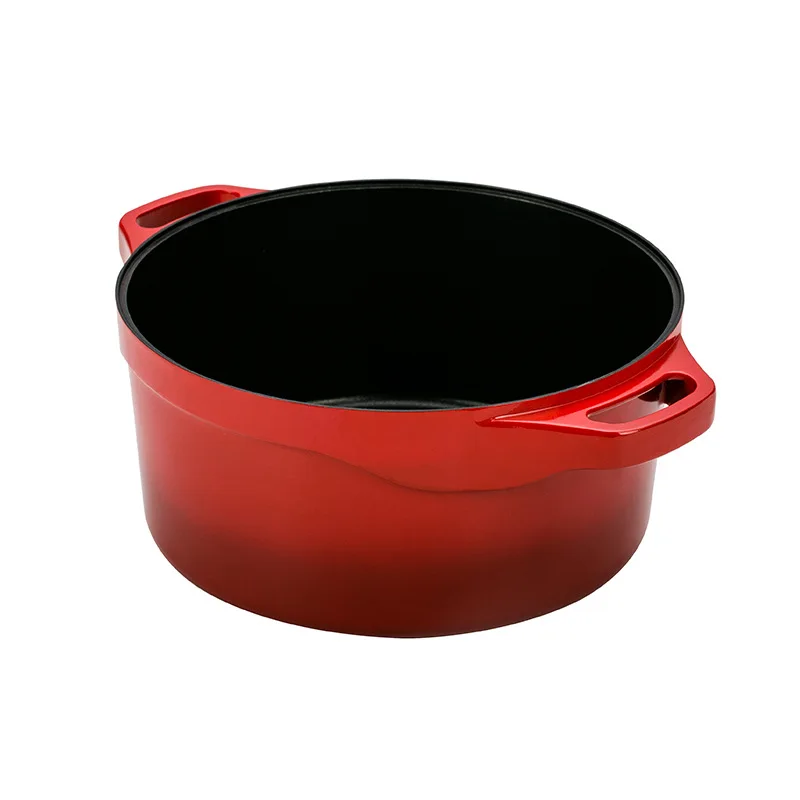 Customized Non-Stick Aluminum Enamel Soup Pot Dual-Sided Thickened Thermal Cooker Stockpot for Stew Soup Durable Metal Material