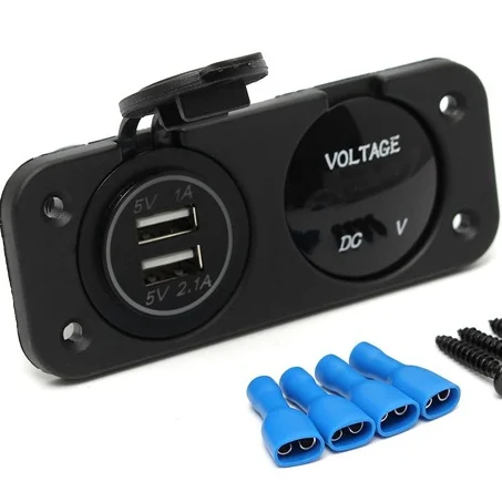 DC12V/24 В 4 Gang Paneln с двойной Usb зарядное устройство/дитигал Вольтметр и мощность Разъем выключателя лодка автомобиля