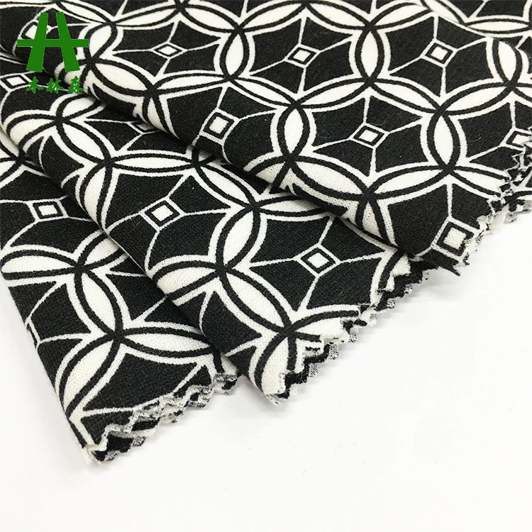 Mulinsen Textile Hot Sale Printed Poly Spun Knitted Punto Roma Fabric