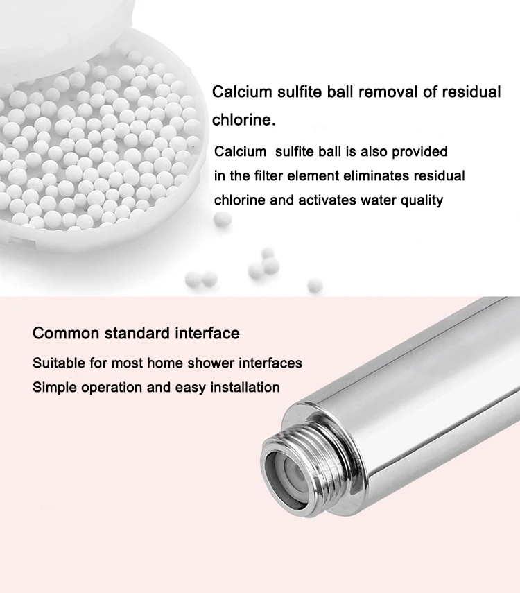 RAINSHOWER Chlorine Remover ionic vitamin C aroma filter chrome shower head
