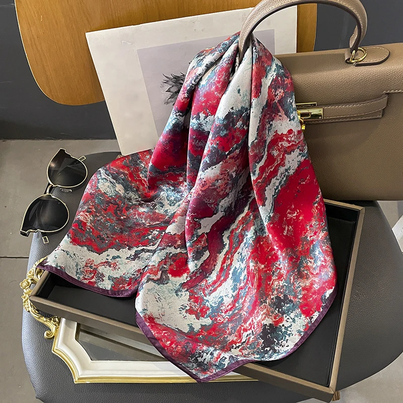 Spring and summer Europe and the United States sweet cool tie dye simple fashion new elegant high-grade silk everything