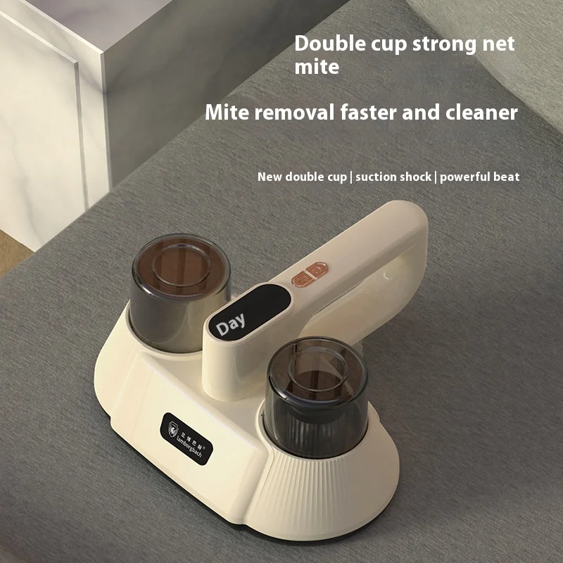 2024 New Portable Mattress Vacuum Mite Remover Cordless Handheld Cleaner Powerful Suction For Cleaning Bed Pillows Home Supplies