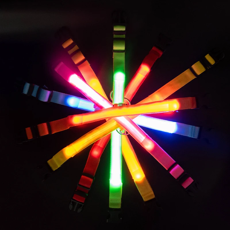 Custom Waterproof Flashing Light Up Reflective Pet Collar Adjustable USB Type-C Recharge Luxury LED Dog Luminous Collar for Dog