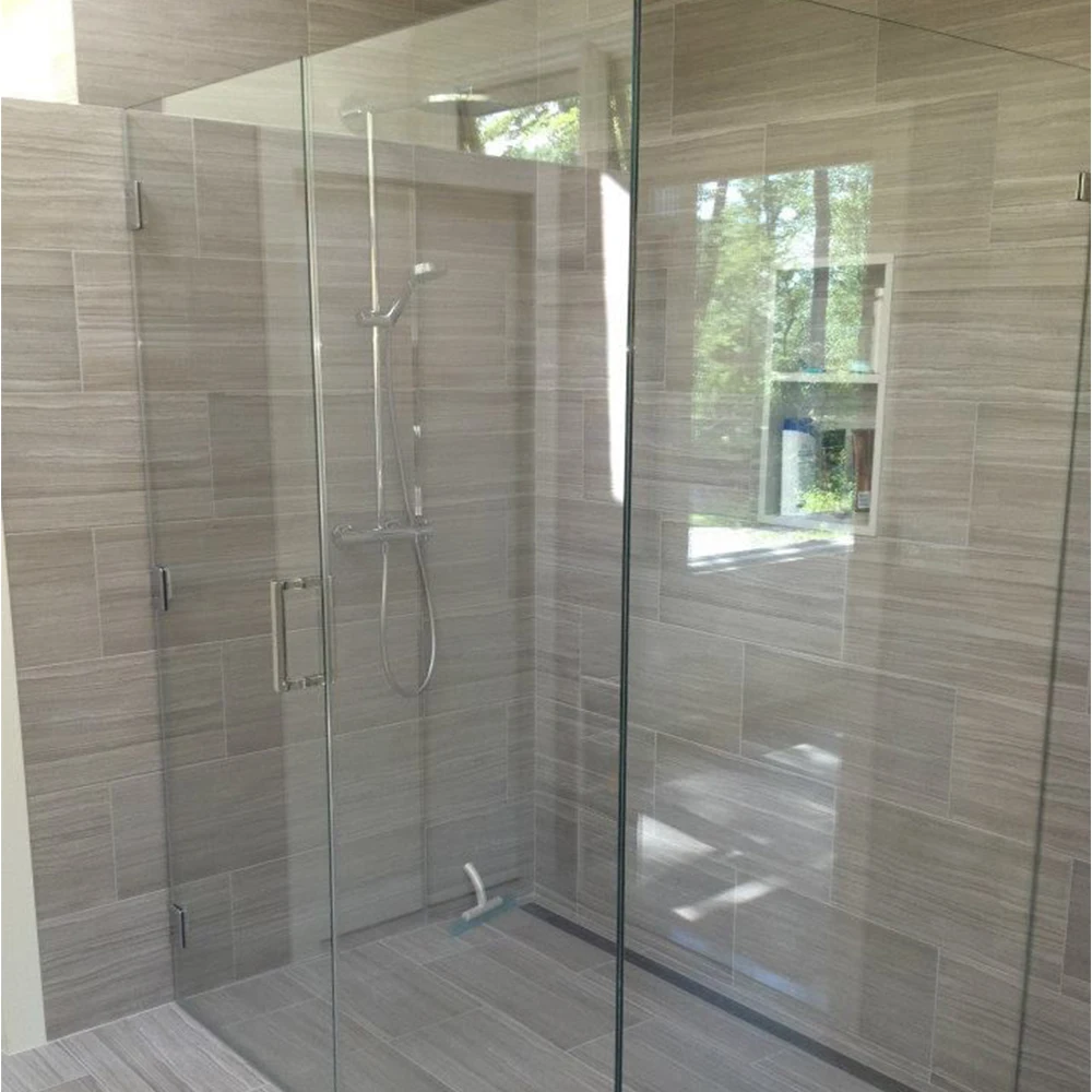Modern design price cheap frameless transparent decorative glass panels for doors