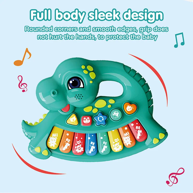 Educational Cartoon Baby Toys Musical Instruments Toys Dinosaur Electronic Piano Keyboard For Baby