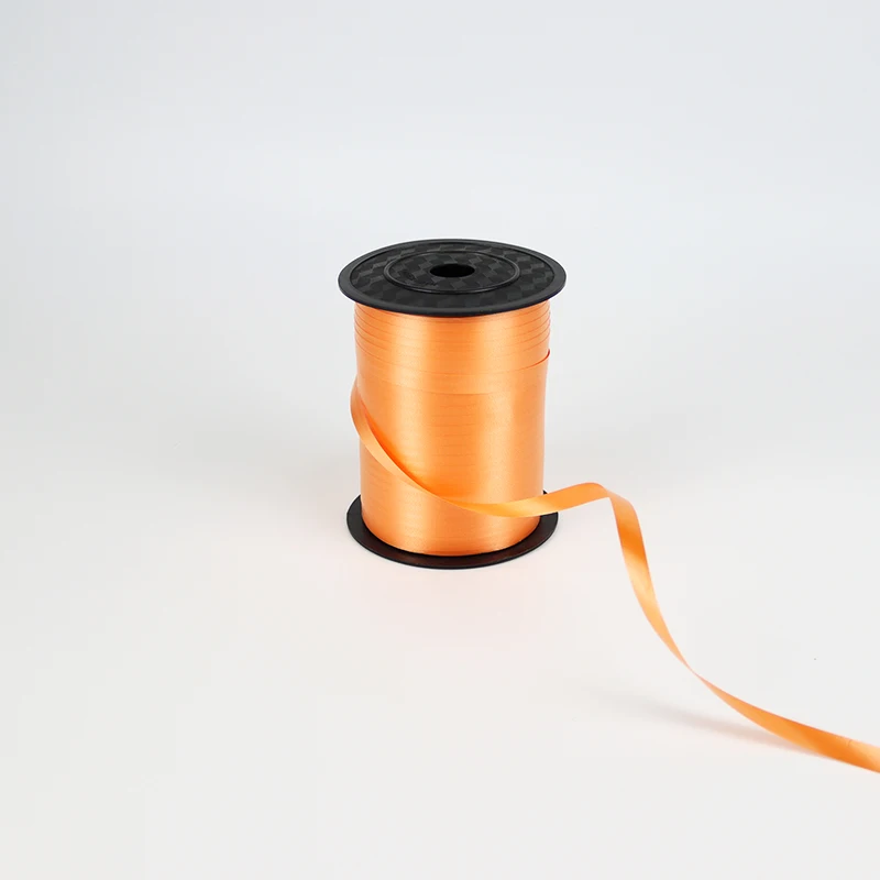 Colorful Gift Decoration Ribbon With Golden Line Curling Balloon Ribbon Bouquet Decorative Plastic PP Ribbon Rolls