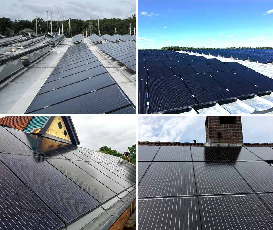 Полностью черная солнечная панель Pv 400 Вт 440 450 460 Перк моно полностью черный