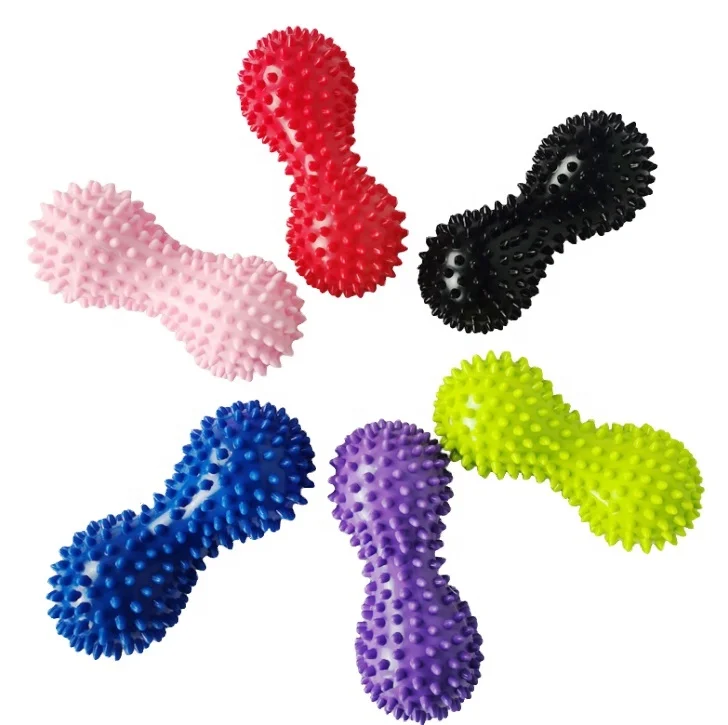 Home Gym PVC Yoga Roller Ball Fitness Style Deep Tissue Foot Massager Therapy Plantar Fasciitis Spiky Peanut Bumpy Massage