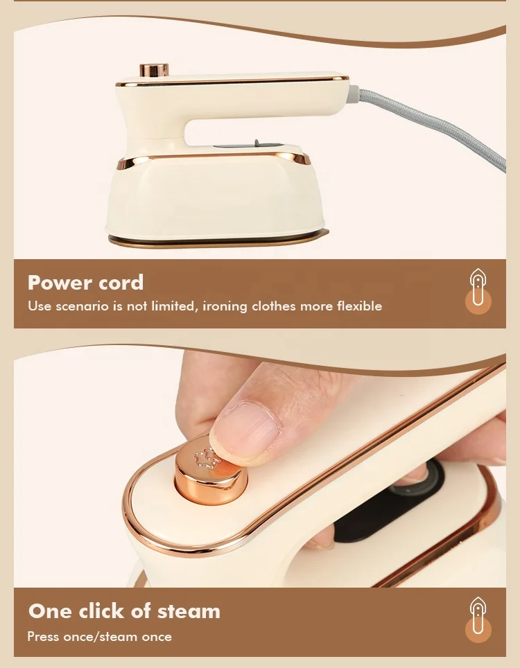 Handheld Wet and Dry Double Hot Steam Generator Portable Garment Steamer Home Travelling Mini Pressing Steam Iron