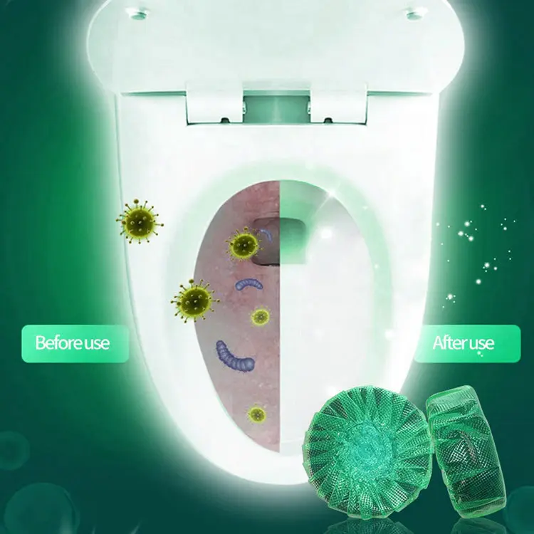 New Products High Quality Green Toilet Blue Block Automatic Toilet Bowl Cleaner Tablets