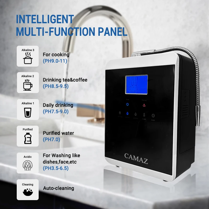CAMAZ portable japan 11.5 ph alkaline water ionizer system electric white pure water ionizer machine