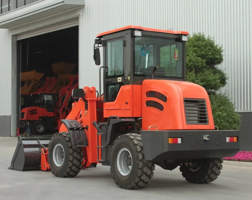 Factory Price 0.8 Ton Hydraulic Compact Radlader Loader With Different Attachments Hoflader Front Wheel Shovel Loaders