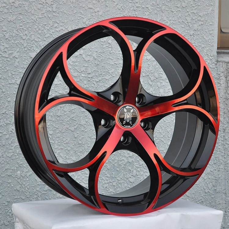Long Operation Life Good Quality Red Casting Rims Alloy Wheels 17 18 Inch for Cars