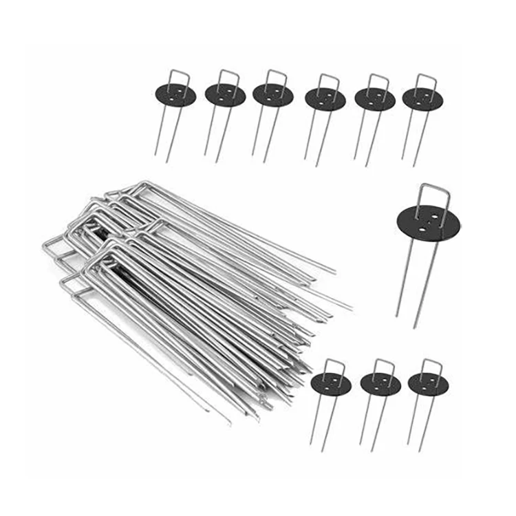 Common Wire Nails Artificial Turf Install Fasteners Stock 500 pcs Steel Galvanized U Shape Nails For Garden Greenhouse