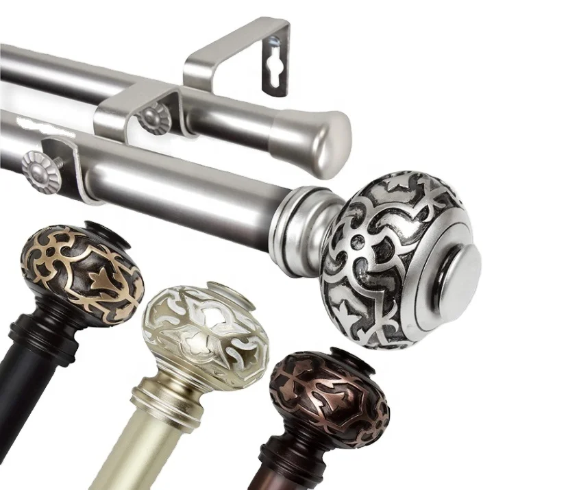 Factory customized wholesale home decoration hot selling classic trend high-quality metal curtain rod with bracket
