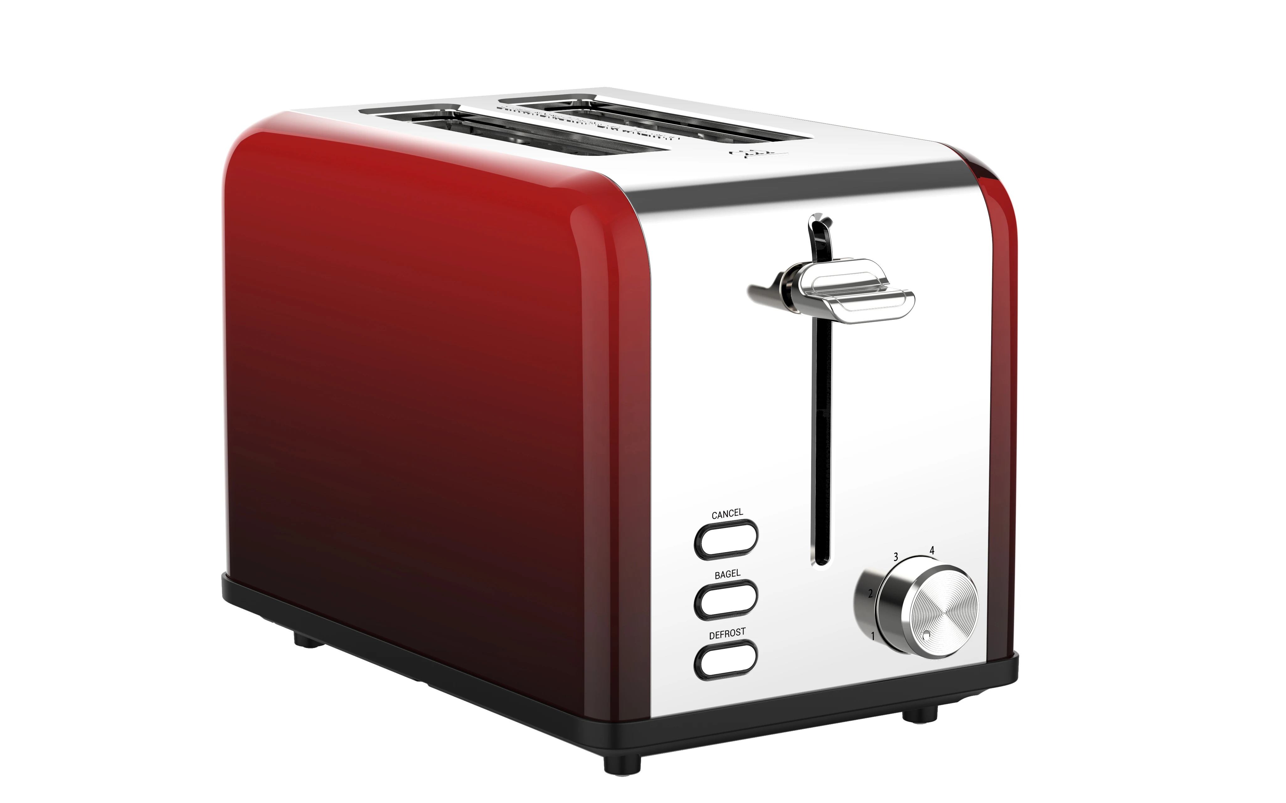 Custom Factory Household Appliance extra Wide Slot 2-Slice Bread Toaster Stainless Steel Electric Toasters