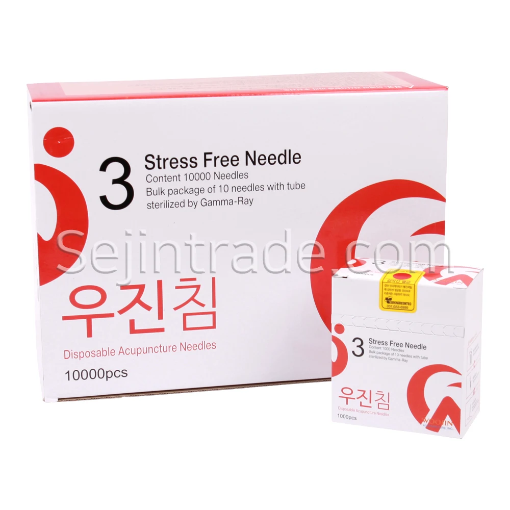
WOOJIN ACUPUNCTURE NEEDLE Pouch Package Stainless Steel Acupuncture Needles Stress Free Needle With Tube Hot Sale(1,000 PCS/BOX) 