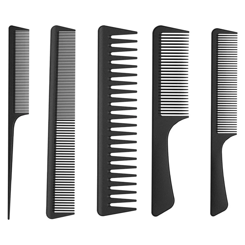 Hot Sale Salon Professional 5Pcs Hair Combs Salon Barber Comb Brushes Hair Styling Tool Set