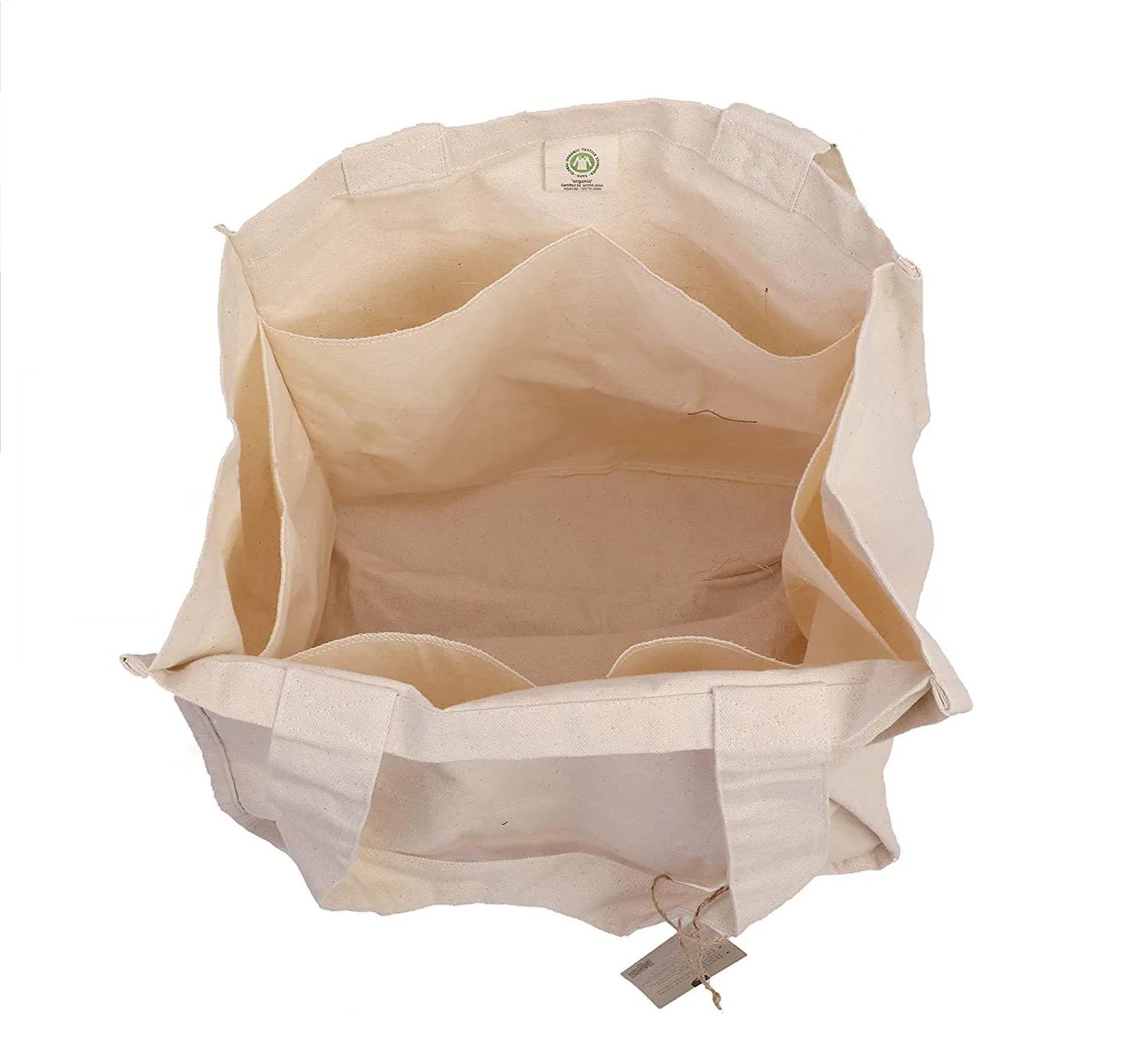 High Quality 6 Ounce 8 Ounce 10 Ounce Supermarket Shopping 6 Bottles Cotton Canvas Wine Bag