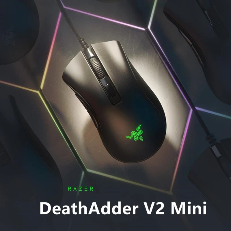 Hot Original Razer DeathAdder V2 MINI Wired Gaming Mouse 8500DPI Optical Chroma RGB Mice 6 Programmable Buttons Ergonomic