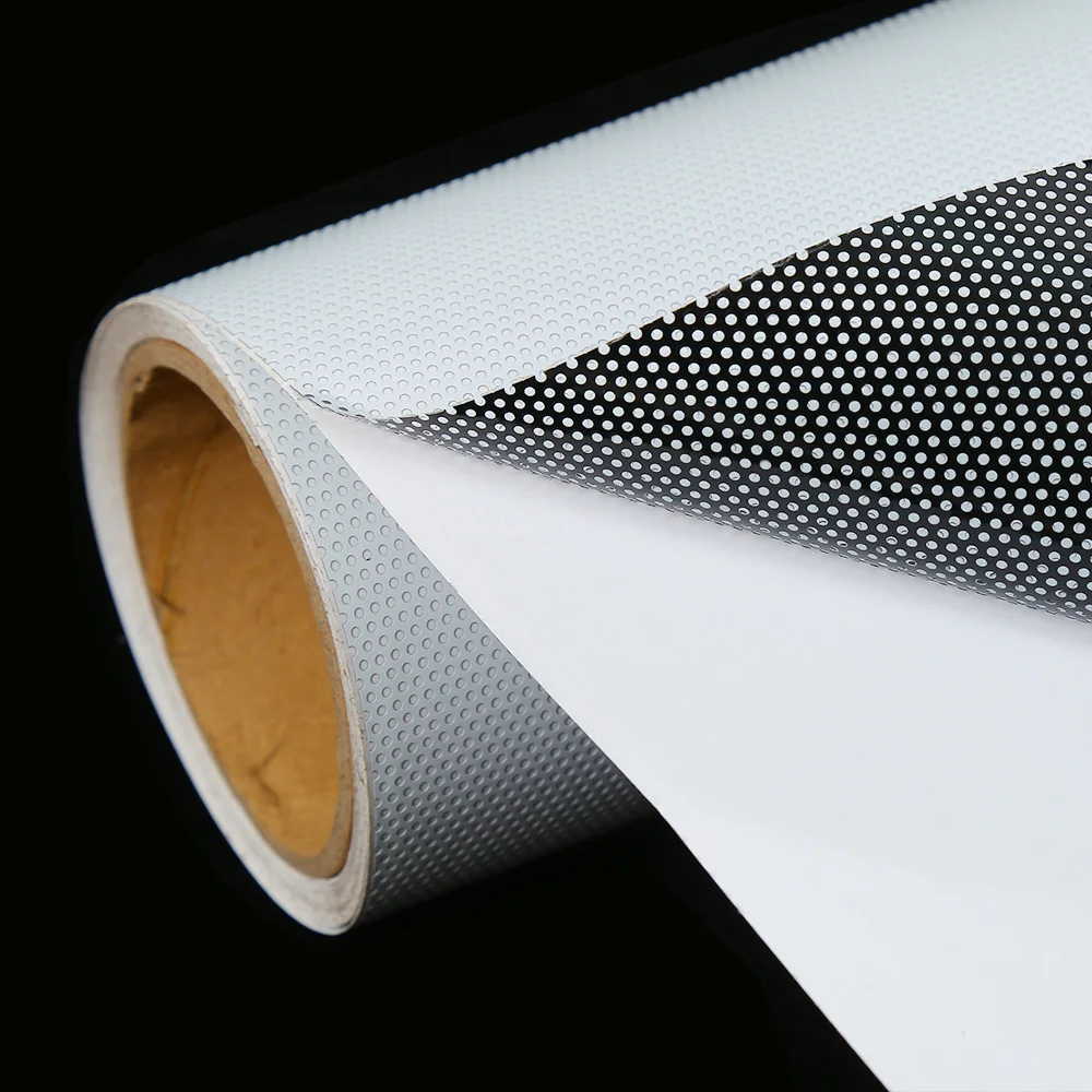Perforated Vinyl Luminousness 30% Window Film Covering One Way Vision For Printing Solvent Printer