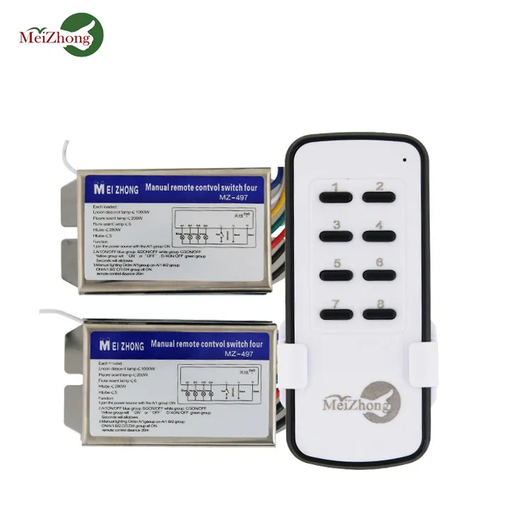 Домашний Беспроводной интеллигентая (ый) Пульт дистанционного управления 95V-240V Напряжение 8-канальный переключатель с дистанционным управлением