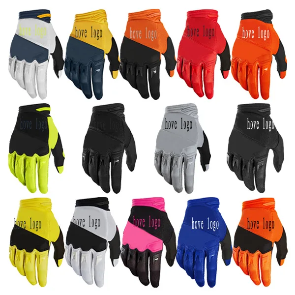 Fox 14 long finger racing gloves, anti spring motorcycle off-road gloves, wear-resistant leather rider sports off-road gloves